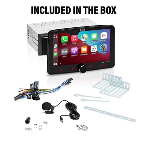 BOSS Audio Systems BVCP9700A-FL Car Audio Stereo System - Apple CarPlay, Android Auto, 7 Inch Single Din, Capacitive Touchscreen, Bluetooth Audio and Calling Head Unit, Radio Receiver, No CD Player