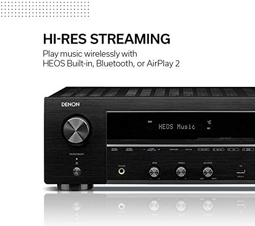 Denon DRA-800H 2-Channel Stereo Network Receiver for Home Theater | Hi-Fi Amplification | Connects to All Audio Sources | Latest HDCP 2.3 Processing with ARC Support | Compatible with Amazon Alexa