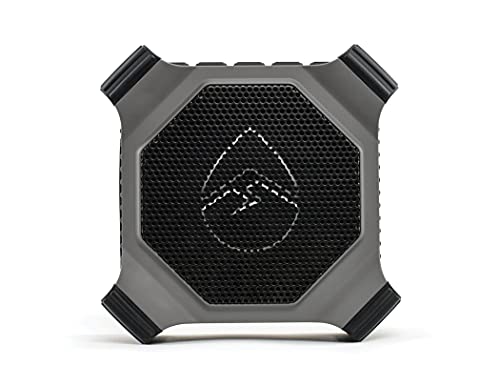 ECOXGEAR EcoEdge Plus GDI-EXEGPL410 Rugged Waterproof Floating Portable Bluetooth Wireless 20 Watt Smart Speaker with Bottle Opener and LED Party Lights (Gray) (Renewed)