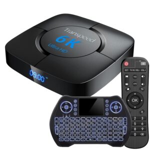 android tv box 10.0 4gb ram 64gb rom with 2.4g 5g wifi tv box support 3d 4k 6k usb2.0 h.265 bt4.1 with mini keyboard