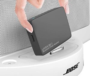 layen bs-1 30 pin bluetooth adapter audio receiver for bose sounddock and ipod iphone docking station – wireless bluetooth converter for speakers with 30 pin (not suitable for cars)
