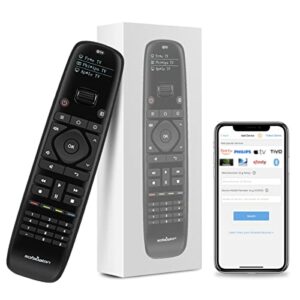 u1 universal remote with mobile app, sofabaton all-in-one universal remote control (for up to 15 blutooth&ir devices), super easy set-up with tv/dvd/roku/nvidia shield blu-ray streaming players etc
