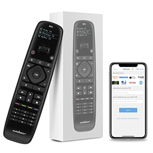 U1 Universal Remote with Mobile APP, Sofabaton All-in-One Universal Remote Control (for up to 15 Blutooth&IR Devices), Super Easy Set-Up with TV/DVD/Roku/Nvidia Shield Blu-ray Streaming Players etc