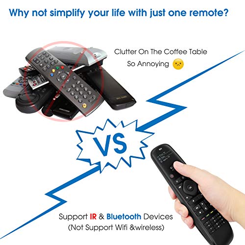 U1 Universal Remote with Mobile APP, Sofabaton All-in-One Universal Remote Control (for up to 15 Blutooth&IR Devices), Super Easy Set-Up with TV/DVD/Roku/Nvidia Shield Blu-ray Streaming Players etc