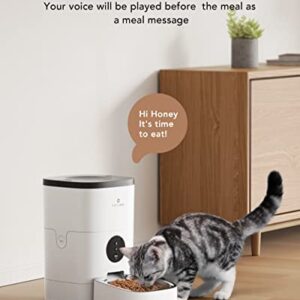 PETLIBRO Automatic Cat Feeders, Cat Food Dispenser with Customize Feeding Schedule, WiFi Timed Cat Feeder with Interactive Voice Recorder, Automatic Pet Feeder for Cat Dog 1-4 Meals Dry Food 4L