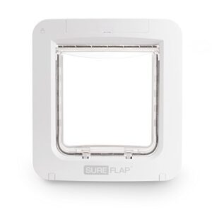 sureflap microchip pet door connect without hub – flap opening is 6 3/4 inches by 7 inches
