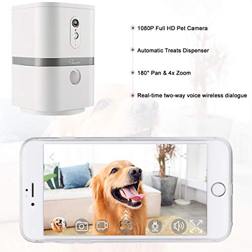 SKYMEE Pet Camera: Owl Robot & Petalk AI II 1080 FHD Pet Camera Treat Dispenser Interactive Toy for Dogs Cats Remote App Control