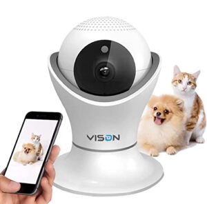 hd 1080p pet camera，dog camera 360° pet monitor indoor cat camera with night vision and two way audio