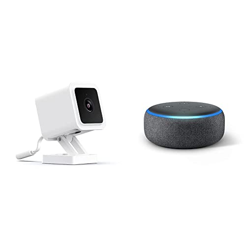 WYZE Cam V3 with Echo Dot (3rd Generation) and AI 3-Month Detection