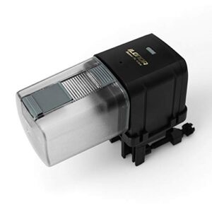 ilonda l88 automatic aquarium fish tank feeder timer adjustable food dispenser (app control & usb power supply), compatible with amazon alexa (black, standard pack)
