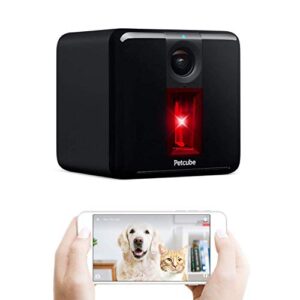 petcube [2017 item play smart pet camera with interactive laser toy. remote dog/cat monitoring with hd 1080p video, two-way audio, night vision, sound/motion alerts. app-enabled pet and home safety
