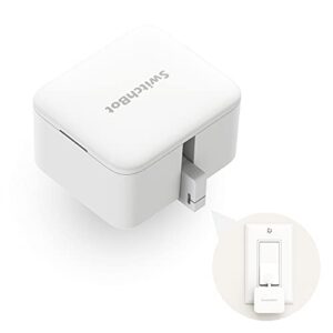 switchbot smart switch button pusher – no wiring, bluetooth app or timer control, add switchbot hub mini to make it compatible with alexa, google home, ifttt (white)