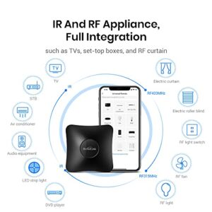BroadLink IR/RF Smart Home Hub-WiFi IR/RF Blaster for Home Automation, TV, Curtain, Shades Remote, Smart AC Controller, Works with Alexa, Google Assistant, IFTTT (RM4 pro)