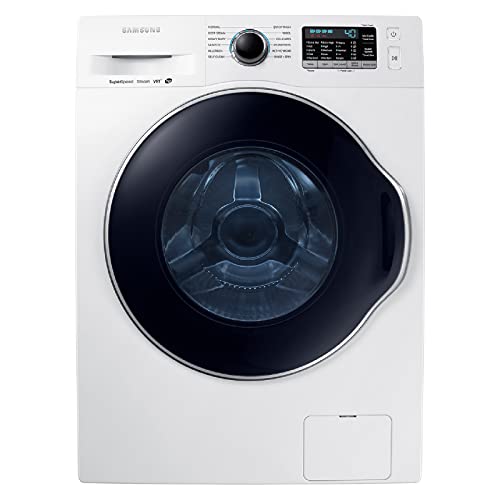 SAMSUNG 2.2 Cu Ft Compact Front Load Washer, Stackable for Small Spaces, 40 Minute Super Speed Washing Machine, Steam Wash Clothes, Self Cleaning, Energy Star Certified, WW22K6800AW/A2, White