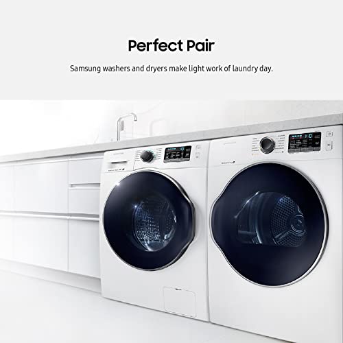 SAMSUNG 2.2 Cu Ft Compact Front Load Washer, Stackable for Small Spaces, 40 Minute Super Speed Washing Machine, Steam Wash Clothes, Self Cleaning, Energy Star Certified, WW22K6800AW/A2, White