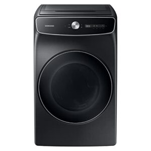 samsung 7.5 cu. ft. smart dial electric dryer with flexdry, dry 2 loads in 1 large capacity machine, super speed 30 minute clothes drying cycle, wifi connected control, dve60a9900v/a3, brushed black