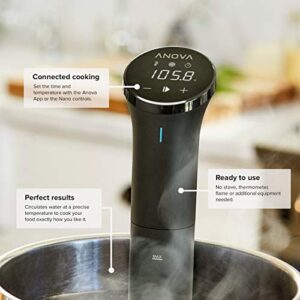 Anova Culinary AN400-US00 Nano Sous Vide Precision Cooker, 12.8" x 2.2" x 4.1", Black