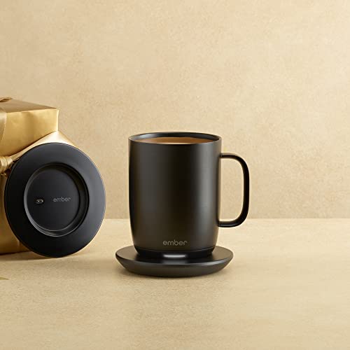 Ember Temperature Control Smart Mug 2, 14 oz, Black, 80 min. Battery Life - App Controlled Heated Coffee Mug - Improved Design