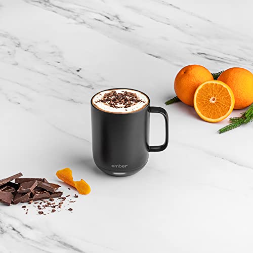 Ember Temperature Control Smart Mug 2, 10 oz, Black, 1.5-hr Battery Life - App Controlled Heated Coffee Mug - Improved Design