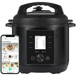 chef iq pressure cooker with wifi and built-in scale – easy-to-use 10-in-1 multicooker with 1000+ guided recipes – instant meals for foodies – 6 quart – family size