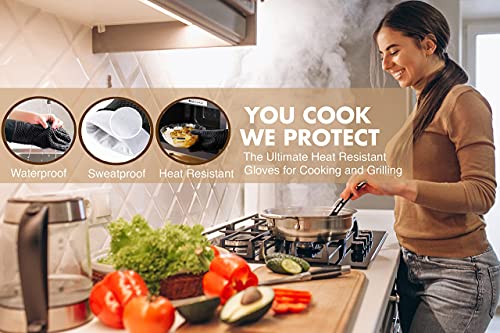 New MEATER+165ft Long Range Smart Wireless Meat Thermometer for The Oven Grill Kitchen BBQ Smoker Rotisserie with Bluetooth and WiFi Digital Connectivity Bundled with HogoR Black Glove