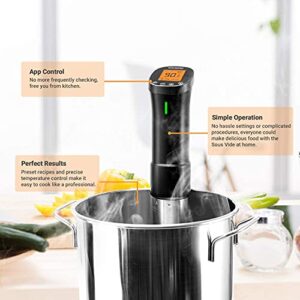 Sous Vide Cooker| Inkbird Wifi Sous Vide Mchine Precision Cooker, 1000W Immersion Circulator with Recipes,Timer | Ultra-Quiet : ISV-200W