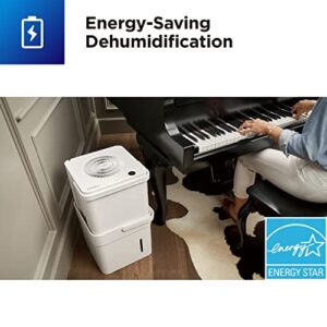 Midea Cube 20 Pint Dehumidifier for Basement and Rooms at Home for up to 1,500 Sq. Ft., Smart Control, Works with Alexa (White), Drain Hose Included, ENERGY STAR Most Efficient 2022