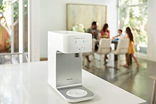 Coway Aquamega 200C Countertop Water Purifier with a cold-water setting, a new advanced filter, and Coway Io-Care app connectivity