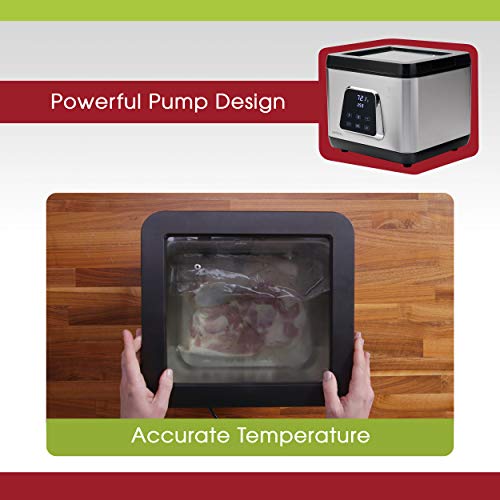 Sous Vide Water Oven by Vesta Precision - Perfecta | Powerful Pump Design | Accurate Temperature | Touch Panel or Wi-Fi App Control | Max/Min Water Level | 650 Watts | 10 Liter Capacity