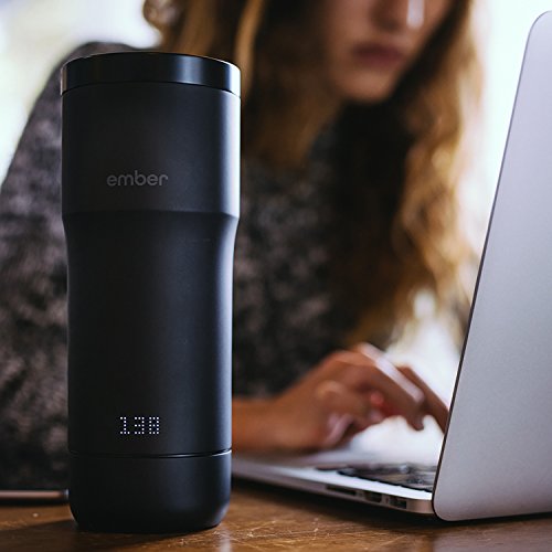 Ember Temperature Control Travel Mug, 12 Ounce, 2-hr Battery Life, Black - App Controlled Heated Coffee Travel Mug