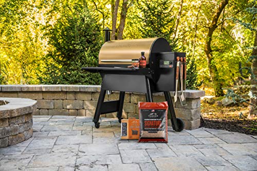 Traeger Grills Pro Series 780 Wood Pellet Grill and Smoker Bundle with Cover and Signature Pellets Featuring Alexa and WiFIRE Smart Home Technology - Bronze