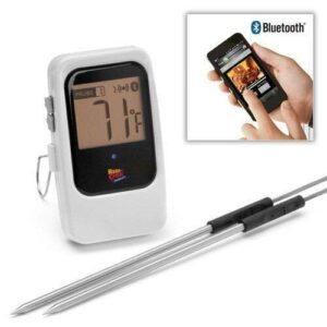 Maverick ET-735 Bluetooth 4.0 Wireless Digital Cooking Thermometer, Monitors 4 Probes Simultaneously, White,