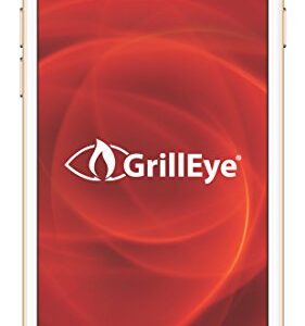 GrillEye GE0001 Smart Bluetooth Grilling & Smoking Thermometer, Red