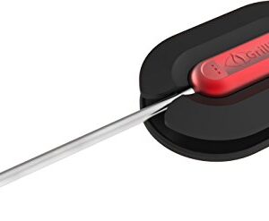 GrillEye GE0001 Smart Bluetooth Grilling & Smoking Thermometer, Red