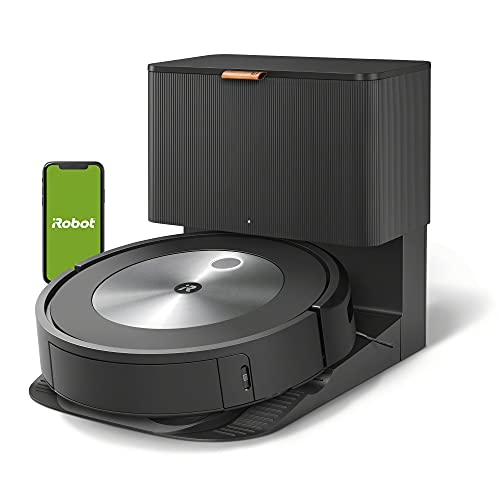 iRobot Roomba j7+ (7550) Self-Emptying Robot Vacuum – Identifies and avoids obstacles like pet waste & cords, Empties itself for 60 days, Smart Mapping, Works with Alexa, Ideal for Pet Hair, Graphite