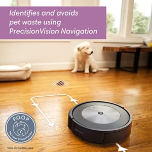 iRobot Roomba j7+ (7550) Self-Emptying Robot Vacuum – Identifies and avoids obstacles like pet waste & cords, Empties itself for 60 days, Smart Mapping, Works with Alexa, Ideal for Pet Hair, Graphite