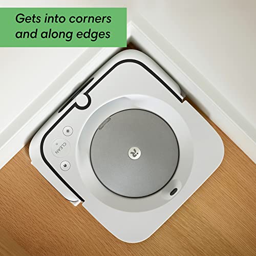 iRobot Braava Jet M6 (6110) Ultimate Robot Mop- Wi-Fi Connected, Precision Jet Spray, Smart Mapping, Works with Alexa, Ideal for Multiple Rooms, Recharges and Resumes, White