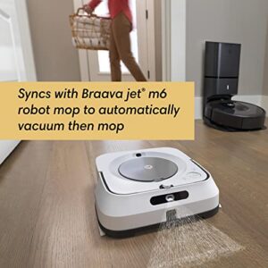 iRobot Braava Jet M6 (6110) Ultimate Robot Mop- Wi-Fi Connected, Precision Jet Spray, Smart Mapping, Works with Alexa, Ideal for Multiple Rooms, Recharges and Resumes, White