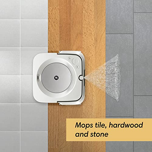 iRobot Braava Jet M6 (6110) Ultimate Robot Mop- Wi-Fi Connected, Precision Jet Spray, Smart Mapping, Works with Alexa, Ideal for Multiple Rooms, Recharges and Resumes, White