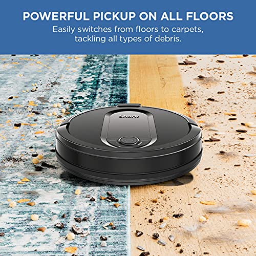 Shark RV1001AE IQ Robot Self-Empty XL, Robot Vacuum with IQ Navigation, Home Mapping, Self-Cleaning Brushroll, Wi-Fi Connected, Works with Alexa, Black