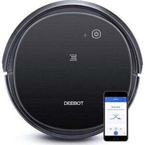Ecovacs DEEBOT 500 Robot Vacuum Cleaner with Max Power Suction, Up to 110 min Runtime, Hard Floors & Carpets, Pet Hair, App Controls, Self-Charging, Quiet, Large, Black, 8 Each