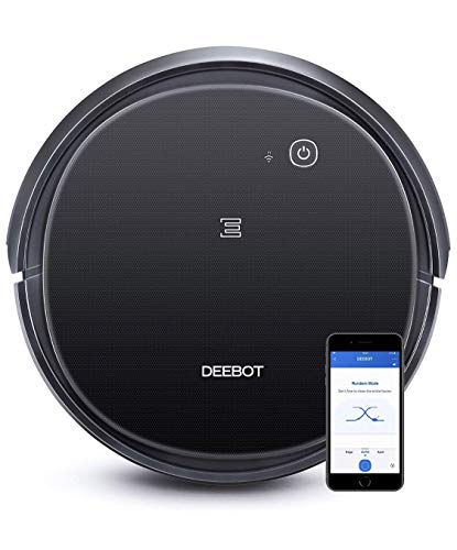 Ecovacs DEEBOT 500 Robot Vacuum Cleaner with Max Power Suction, Up to 110 min Runtime, Hard Floors & Carpets, Pet Hair, App Controls, Self-Charging, Quiet, Large, Black, 8 Each