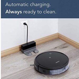 Ecovacs DEEBOT 500 Robot Vacuum Cleaner with Max Power Suction, Up to 110 min Runtime, Hard Floors & Carpets, Pet Hair, App Controls, Self-Charging, Quiet, Large, Black, 8 Each