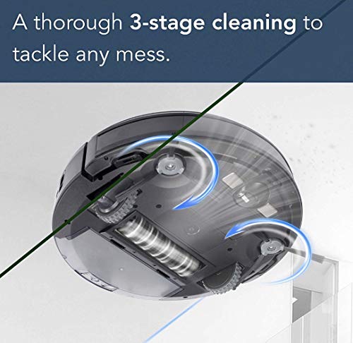 Ecovacs DEEBOT 500 Robot Vacuum Cleaner with Max Power Suction, Up to 110 min Runtime, Hard Floors & Carpets, Pet Hair, App Controls, Self-Charging, Quiet, Large, Black, 8 Each