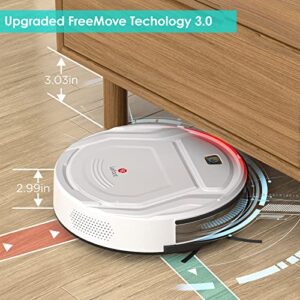 Lefant Robot Vacuum Cleaner, Tangle-Free, Strong Suction, Slim, Low Noise, Automatic Self-Charging, Wi-Fi/App/Alexa Control, Ideal for Pet Hair Hard Floor and Daily Cleaning, M210 White