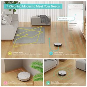 Lefant Robot Vacuum Cleaner, Tangle-Free, Strong Suction, Slim, Low Noise, Automatic Self-Charging, Wi-Fi/App/Alexa Control, Ideal for Pet Hair Hard Floor and Daily Cleaning, M210 White