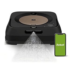 irobot braava jet m6 (6012) ultimate robot mop- wi-fi connected, precision jet spray, smart mapping, works with alexa, ideal for multiple rooms, recharges and resumes, black