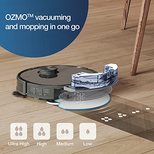 ECOVACS Deebot N8 Pro+ Robot Vacuum and Mop Cleaner, Self Emptying Robot Vacuum, 2600Pa Suction, Laser Based LiDAR Navigation, Carpet Detection, Multi Floor Mapping, Personalized Cleaning