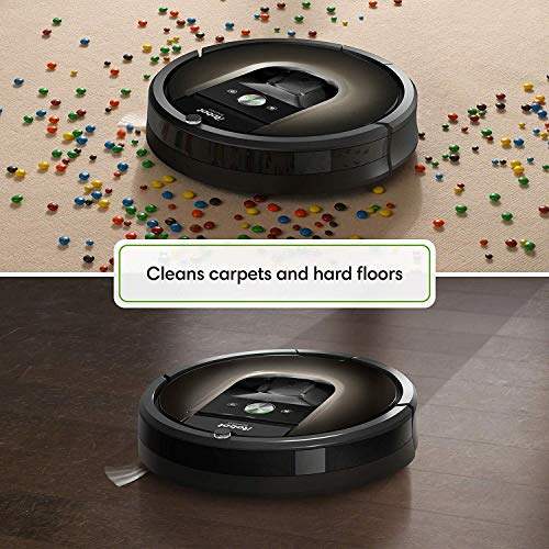 iRobot Roomba 980 Robot Vacuum-Wi-Fi Connected Mapping, Works with Alexa, Ideal for Pet Hair, Carpets, Hard Floors, Power Boost Technology, Black (Renewed)