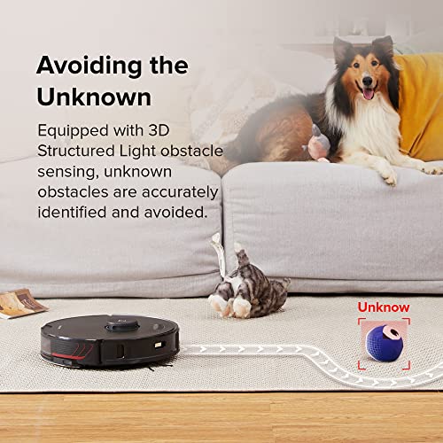 roborock S7 MaxV Robot Vacuum and Sonic Mop, 5100Pa Suction, 3D Structured Light Obstacle Avoidance, Auto Lifting Mop, Ultrasonic Carpet Detection, Compatible with Alexa, Perfect for Pet Hair